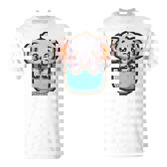 ポケットに入ったかわいい象 Tシャツ - Kawaiitshirt