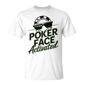 ポーカーフェイス活性化テキサスホールデムポーカーカード愛好家。 Tシャツ - Kawaiitshirt