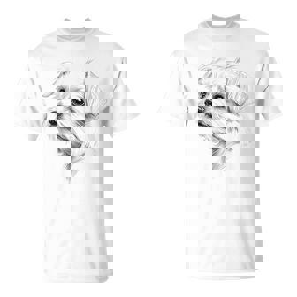 マルチーズ 犬 グラフィック ペット アートワーク マルチーズ Tシャツ - Kawaiitshirt