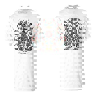 マンダラデザインのかわいい猫の曼荼羅。 長袖tシャツ Tシャツ - Kawaiitshirt