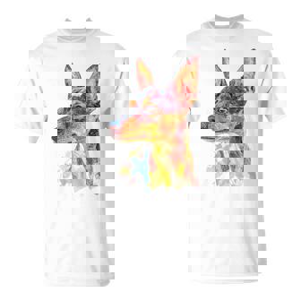 ミニチュア ピンシャー 犬 ペット カラフル ミニチュア ピンシャー Tシャツ - Kawaiitshirt