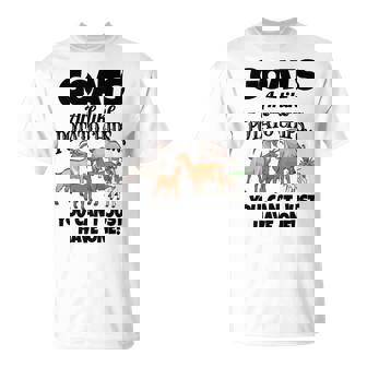 ヤギの恋人たちのためのヤギシャツ 農場アパレル ミームパンファニーヤギ 長袖tシャツ Tシャツ - Kawaiitshirt