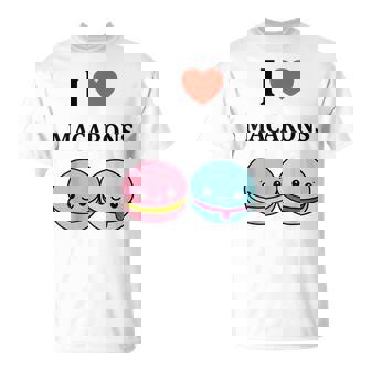 ユーモアマカロン フランスのデザートペストリー マカロンが大好き Tシャツ - Kawaiitshirt