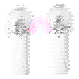 ヨガ 瞑想 カラフル ボーホー ロータス 曼荼羅 蓮の花 Tシャツ - Kawaiitshirt