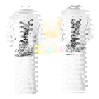 ヨーキー ヨークシャーテリア 犬種 ハッピーイースター メンズ レディース Tシャツ - Kawaiitshirt