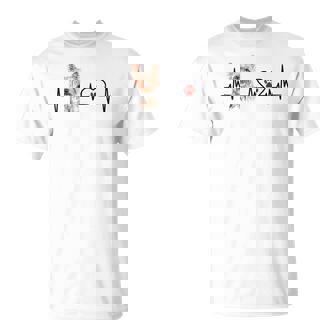 ヨークシャーテリア 心電図 ハートビート ハートライン 犬好き Tシャツ - Kawaiitshirt