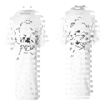 ラインアート Dad Mom Dog ビションフリーゼ Tシャツ - Kawaiitshirt