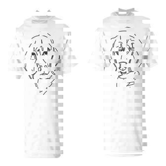 ラインアートお父さんママ犬-ビーグル Tシャツ - Kawaiitshirt