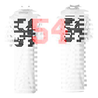 ラッキーナンバー54 クラシックカレッジアメリカン代表チームのファンプレイヤー Tシャツ - Kawaiitshirt