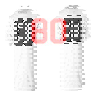 ラッキーナンバー80 クラシックカレッジアメリカン代表チームのファンプレイヤー Tシャツ - Kawaiitshirt