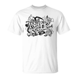 ラップオールドスクールヒップホップグラフィティtシャツとストリートダンス Tシャツ - Kawaiitshirt