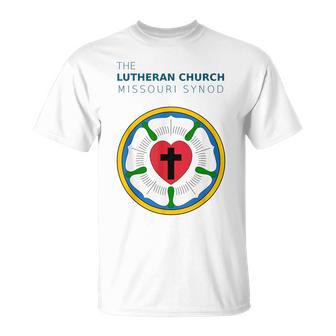 ルーテル教会 ミズーリ州会議 Lcms ローズシールロゴ Tシャツ - Kawaiitshirt