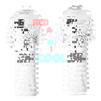 レッド ホワイト クールなアメリカ国旗 アイスキャンディー 面白い 7月4日 長袖tシャツ Tシャツ - Kawaiitshirt