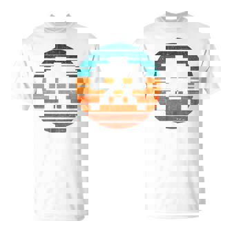 レトロ ヴィンテージ 80年代アーケード ゲーム インベーダー シンセウェイブ サンセット Tシャツ - Kawaiitshirt