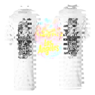 ロサンゼルス カリフォルニア サンセット スカイライン アーバン お土産 Tシャツ - Kawaiitshirt