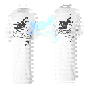 ロングボードライダーのためのミニマルアート。ボード上のマッドスキッパー。 Tシャツ - Kawaiitshirt