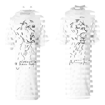 ワイマラナー ママ ワイマラナー ママ かわいい ラインアート 犬 アーティスティック Tシャツ - Kawaiitshirt