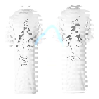 ワンライン キングペンギン エンペラーペンギン シーバード ぺんぎん Tシャツ - Kawaiitshirt