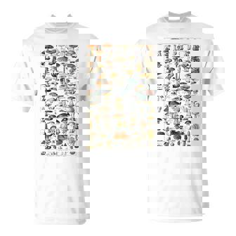 ヴィンテージ キノコ チャート イラスト キノコ モレルハンター Tシャツ - Kawaiitshirt