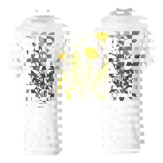ヴィンテージ タンポポ チャート タンポポポ ボタニカル Tシャツ - Kawaiitshirt