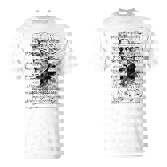 ヴォルフガング・アマデウス・モーツァルト 作曲家 ピアニスト モーツァルト 楽譜 Tシャツ - Kawaiitshirt