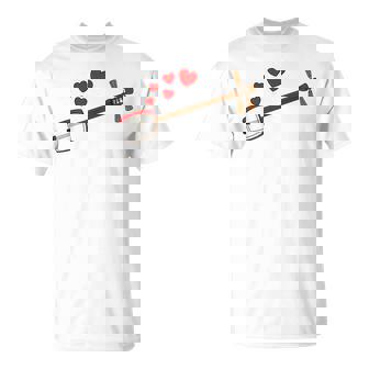 三味線 バレンタインデー ミュージシャン 結婚記念日 Tシャツ - Kawaiitshirt