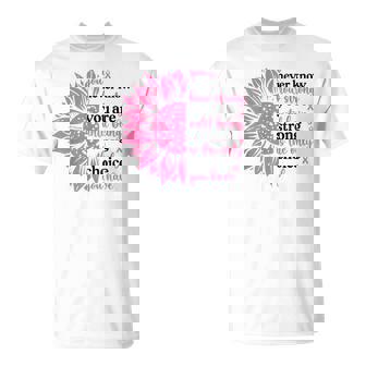 乳がんファイター サバイバー ひまわり ピンクリボン 戦士 Tシャツ - Kawaiitshirt