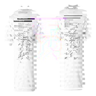 京都日本地下鉄鉄道おみやげ路線図 Tシャツ - Kawaiitshirt
