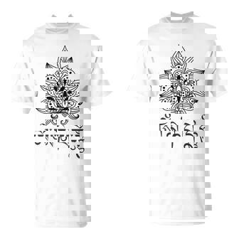 仏教 スピリチュアル オム マニ・パドメ ハム マントラと曼荼羅 Tシャツ - Kawaiitshirt