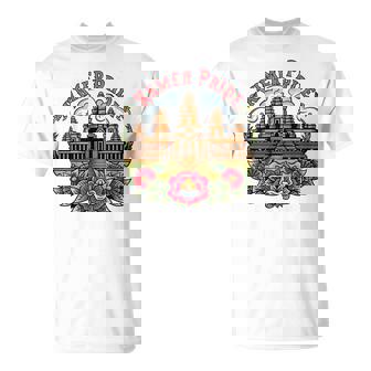 伝統的なカンボジアのクメールタトゥーデザインアンコールワット Tシャツ - Kawaiitshirt