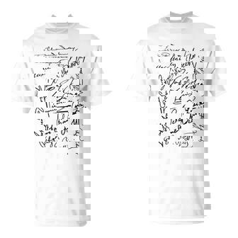 作曲家シグネチャー バッハベートーヴェン・マーラー モーツァルト・ロッシーニ Tシャツ - Kawaiitshirt