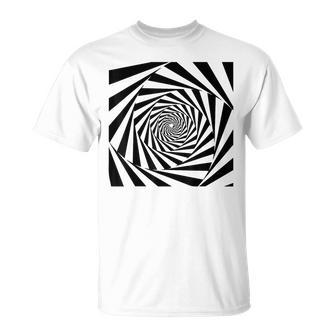 催眠術師 ヒプノシス グラフィック 目の錯覚 トリッピー スパイラル 幾何学模様 Tシャツ - Kawaiitshirt