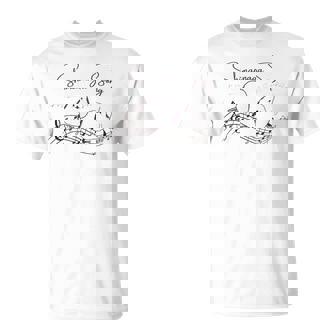 北海道の歌う小鳥 シマエナガ 音符 音楽好き 指揮者 可愛い Tシャツ - Kawaiitshirt