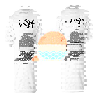 原作【こぼれいくら丼】イクラ丼 ご飯 お米 寿司 ごはん 可愛い おもしろ 面白い 北海道 ネタ ウケ狙い 笑える 変な Tシャツ - Kawaiitshirt