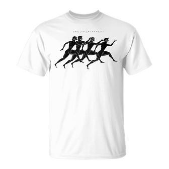 古代ギリシャの翼のあるランナー 2 考古学歴史家 Tシャツ - Kawaiitshirt