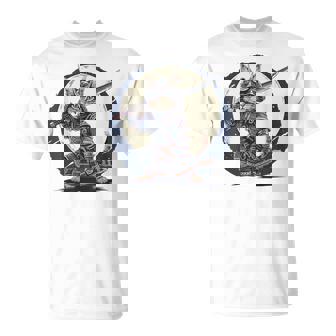 古代忍者猫 日本の子猫 刀猫 サムライキャット Tシャツ - Kawaiitshirt