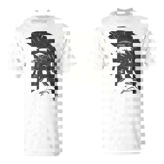 古代戦士ギリシャローマスパルタ兵士ヘルメットグラフィック Tシャツ - Kawaiitshirt