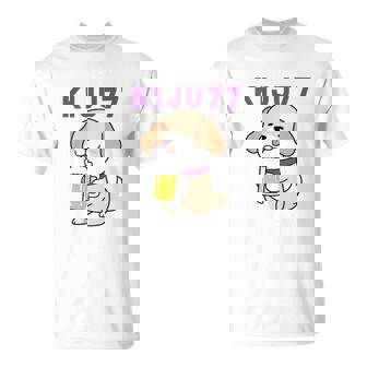 喜寿祝い ビール好き 酒好き 犬好き 父 母 男性 女性 77歳お祝い かわいい おもしろ 長袖tシャツ Tシャツ - Kawaiitshirt