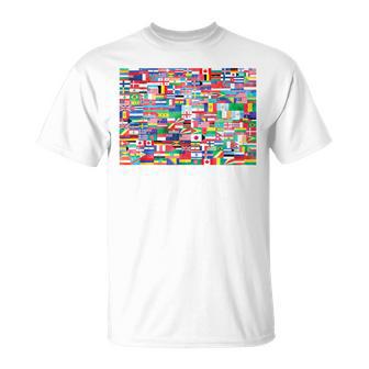 国際世界旗 国旗 世界地図 地球儀 Tシャツ - Kawaiitshirt