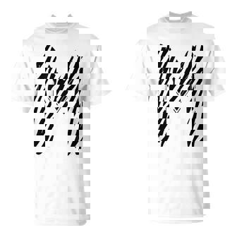 太字 クリエイティブ ゼブラマーカー 文字 M デザイン アニマルシリーズ Tシャツ - Kawaiitshirt