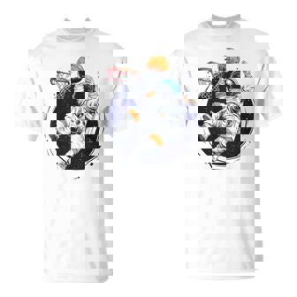 宇宙飛行士 バスケットボール 宇宙 ボール 惑星 銀河 Tシャツ - Kawaiitshirt