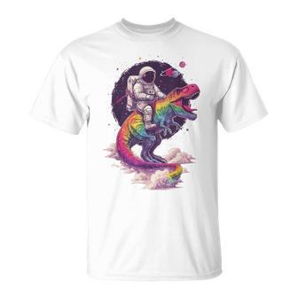 宇宙飛行士tレックス 恐竜 宇宙人 宇宙人 惑星 銀河 Tシャツ - Kawaiitshirt