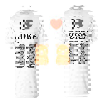 小さな赤ちゃんクオッカのユーモア動物は大好きです私はクオッカが大好きです Tシャツ - Kawaiitshirt