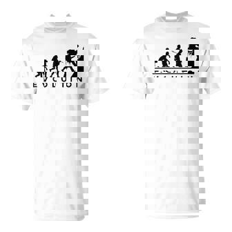 山愛好家 山登り好きにお勧めの面白い進化論 登山家のオシャレなイラスト Tシャツ - Kawaiitshirt