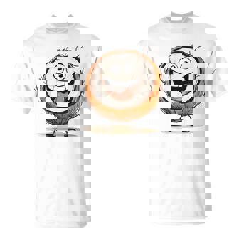 幸せな笑顔のココナッツの顔の漫画 長袖tシャツ Tシャツ - Kawaiitshirt