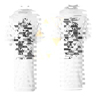 幾何学図形 抽象 モダンアート ヴィンテージ 三角形 Tシャツ - Kawaiitshirt