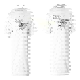 幾何学的クジラtシャツ メンズ シャツ レディース ブラック ホワイト Tシャツ - Kawaiitshirt