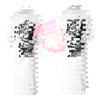 投票を駆け抜ける 面白い選挙結果 トランプ クリスマス Tシャツ - Kawaiitshirt