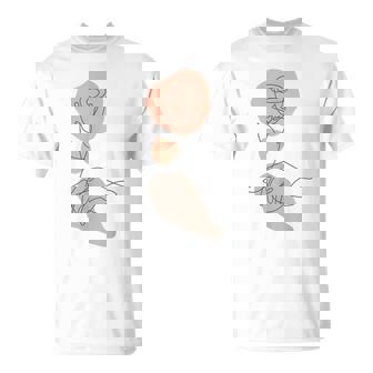 抽象的でミニマリストなラインアート、花柄。 Tシャツ - Kawaiitshirt