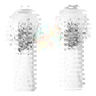 抽象的な幾何学的なボタニカルデザインモダンな植物 多肉植物 Tシャツ - Kawaiitshirt